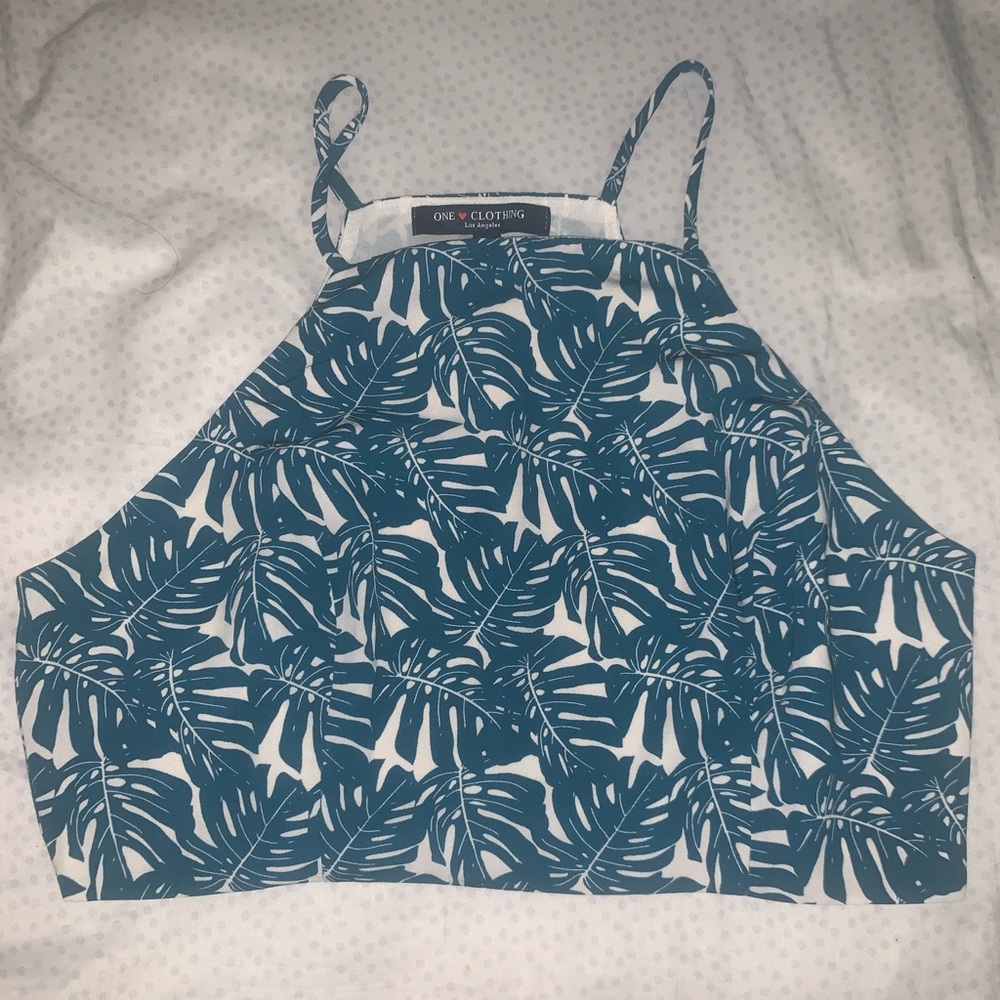 Tropical crop halter top